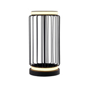 Circolo Cage Table Lamp - Black Metal & White Silicon