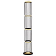 Circolo Cage Floor Lamp - Black Metal & White Silicon
