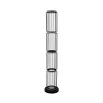 Searchlight Electric Circolo Cage Floor Lamp - Black Metal & White Silicon 54211-1BK