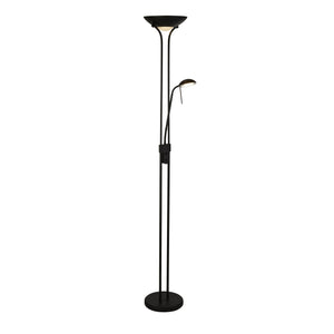 Mother & Child Floor Lamp - Matt Black Metal & Glass