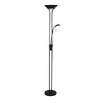 Searchlight Electric Mother & Child Floor Lamp - Matt Black Metal & Glass 5430BK