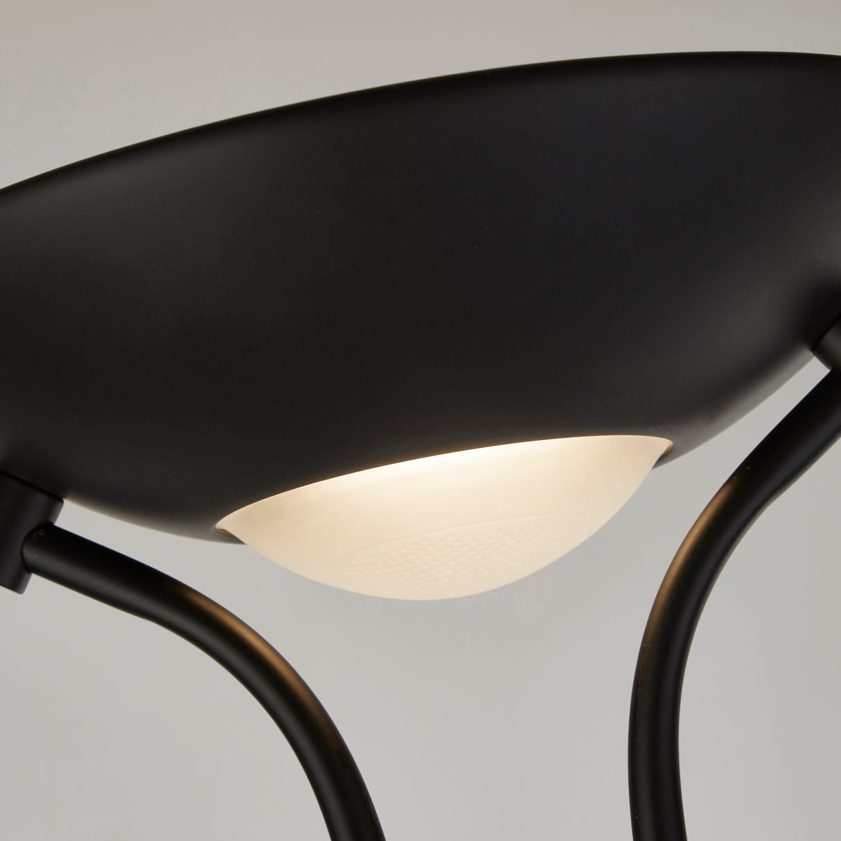 Searchlight Electric Mother & Child Floor Lamp - Matt Black Metal & Glass 5430BK