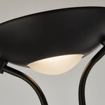 Searchlight Electric Mother & Child Floor Lamp - Matt Black Metal & Glass 5430BK