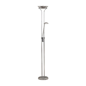 Mother & Child Floor Lamp - Chrome Metal & Glass