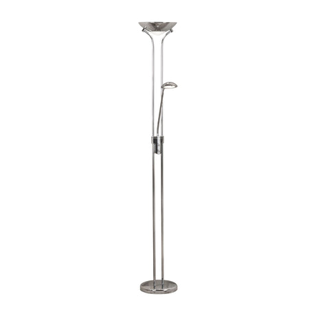 Mother & Child Floor Lamp - Chrome Metal & Glass