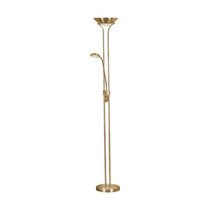 Searchlight Electric Mother & Child LED Dimmable Floor Lamp - Satin Brass 5430SB