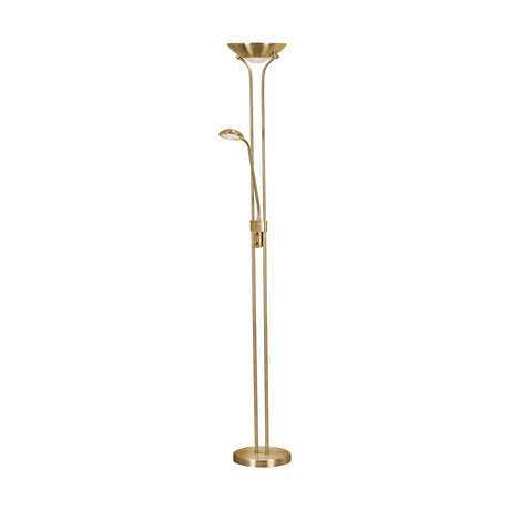 Searchlight Electric Mother & Child LED Dimmable Floor Lamp - Satin Brass 5430SB