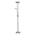 Mother & Child Floor Lamp - Satin Silver Metal & Glass