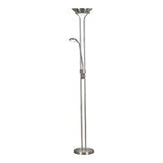 Mother & Child Floor Lamp - Satin Silver Metal & Glass