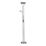 Searchlight Electric Mother & Child Floor Lamp - Satin Silver Metal & Glass 5430SS