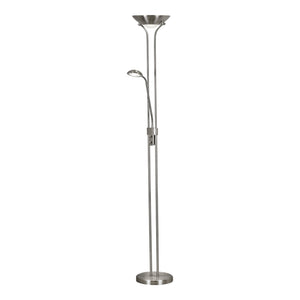 Searchlight Electric Mother & Child Floor Lamp - Satin Silver Metal & Glass 5430SS