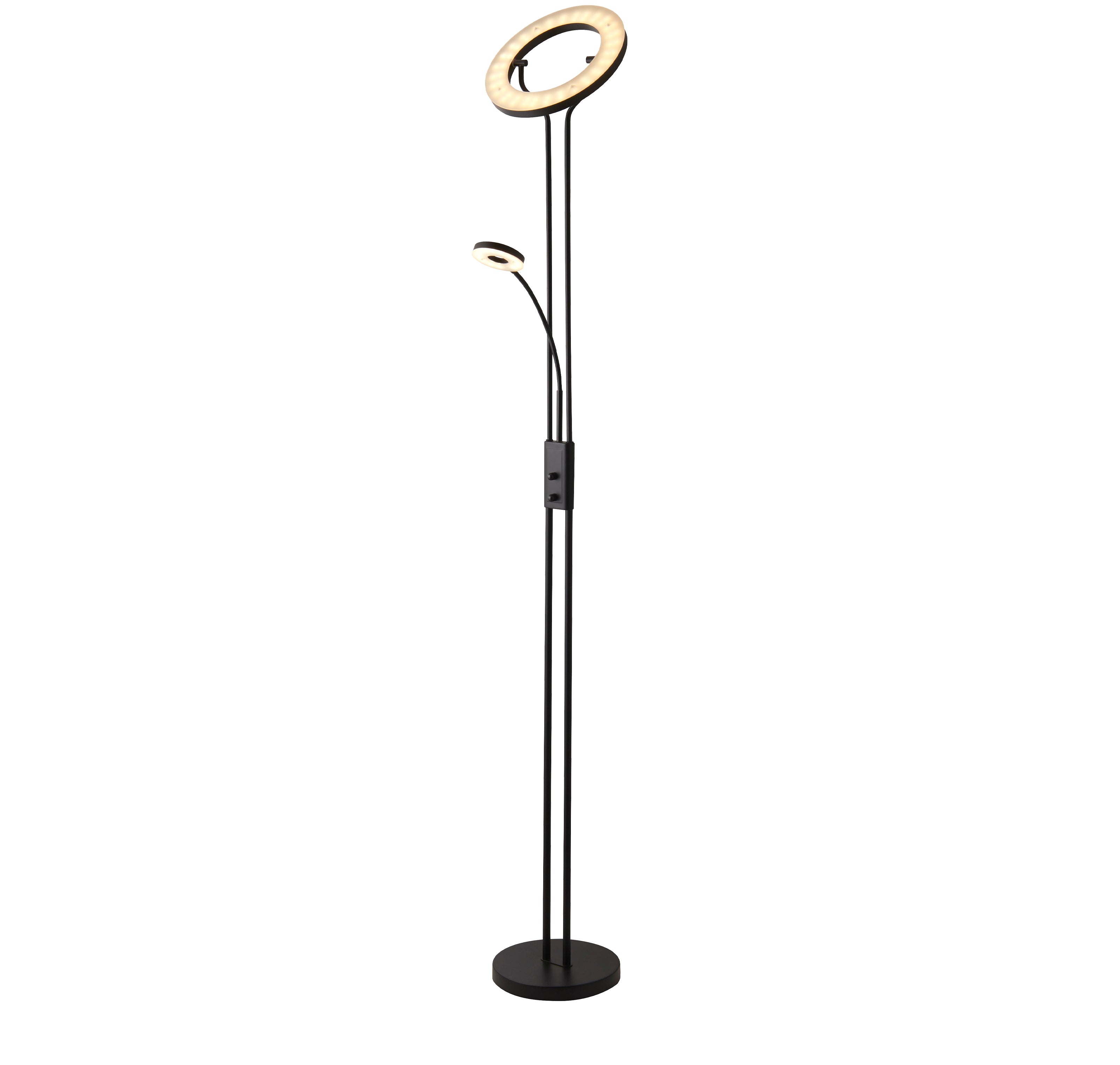 Mother & Child Floor Lamp - Matt Black Metal