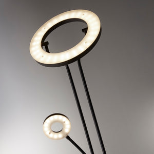 Searchlight Electric Mother & Child Floor Lamp - Matt Black Metal 55601BK