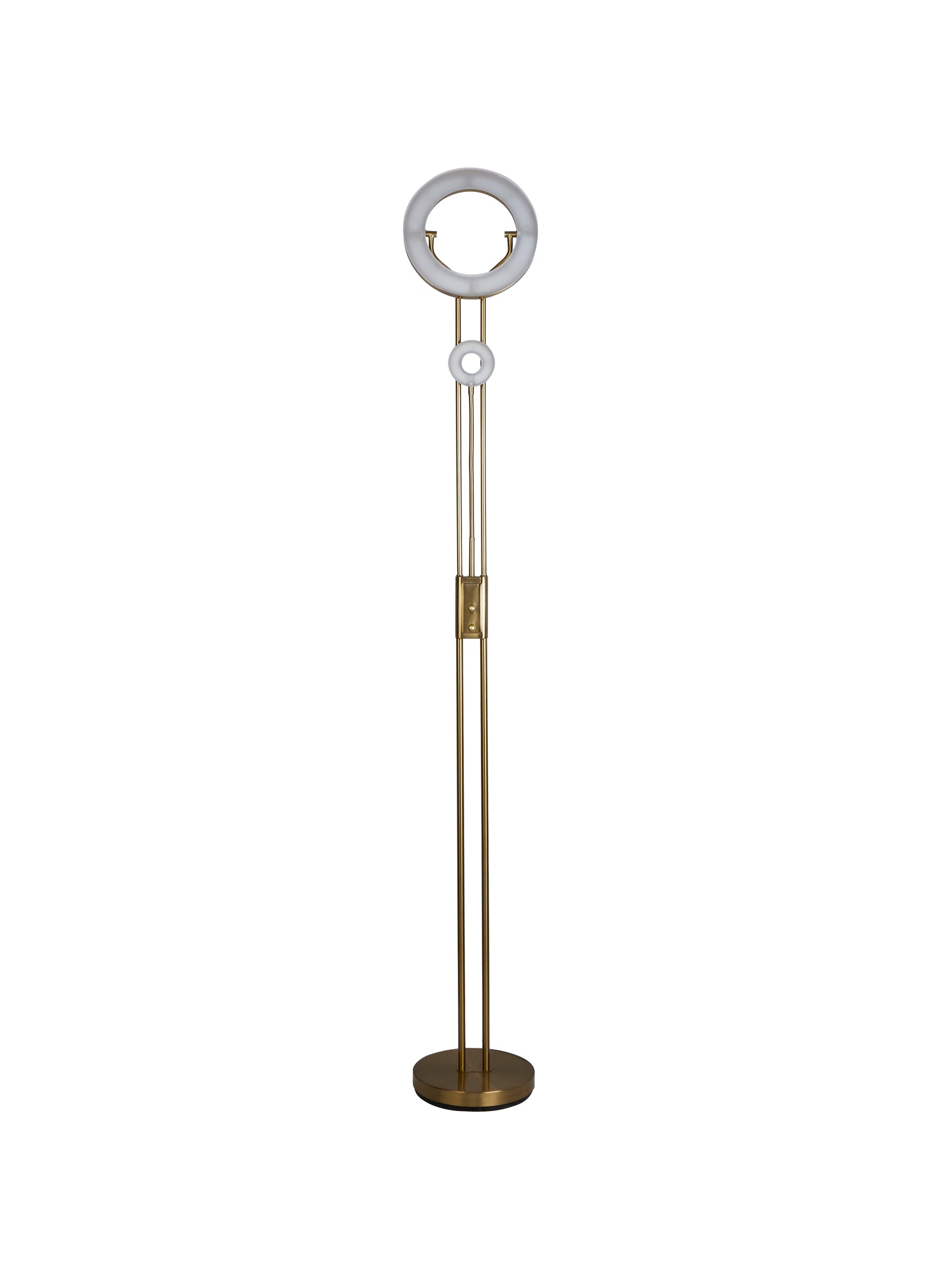 Searchlight Electric Mother & Child Floor Lamp - Satin Brass Metal 55601SB