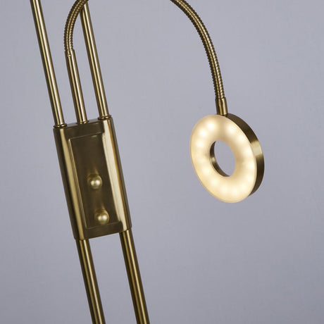 Searchlight Electric Mother & Child Floor Lamp - Satin Brass Metal 55601SB
