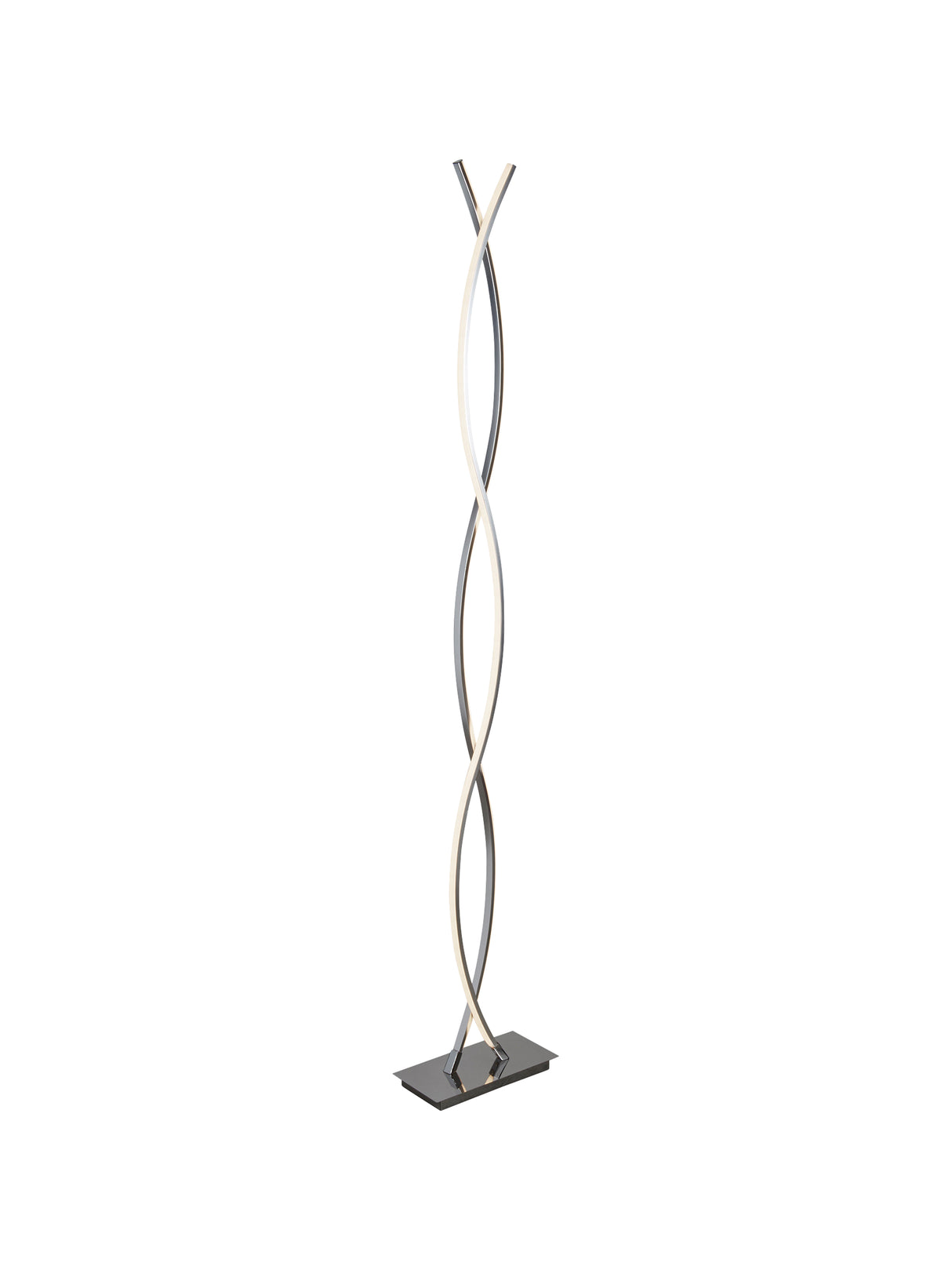 Platt LED Wave Floor Lamp - Chrome & Opal