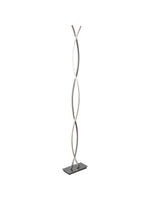 Platt LED Wave Floor Lamp - Chrome & Opal