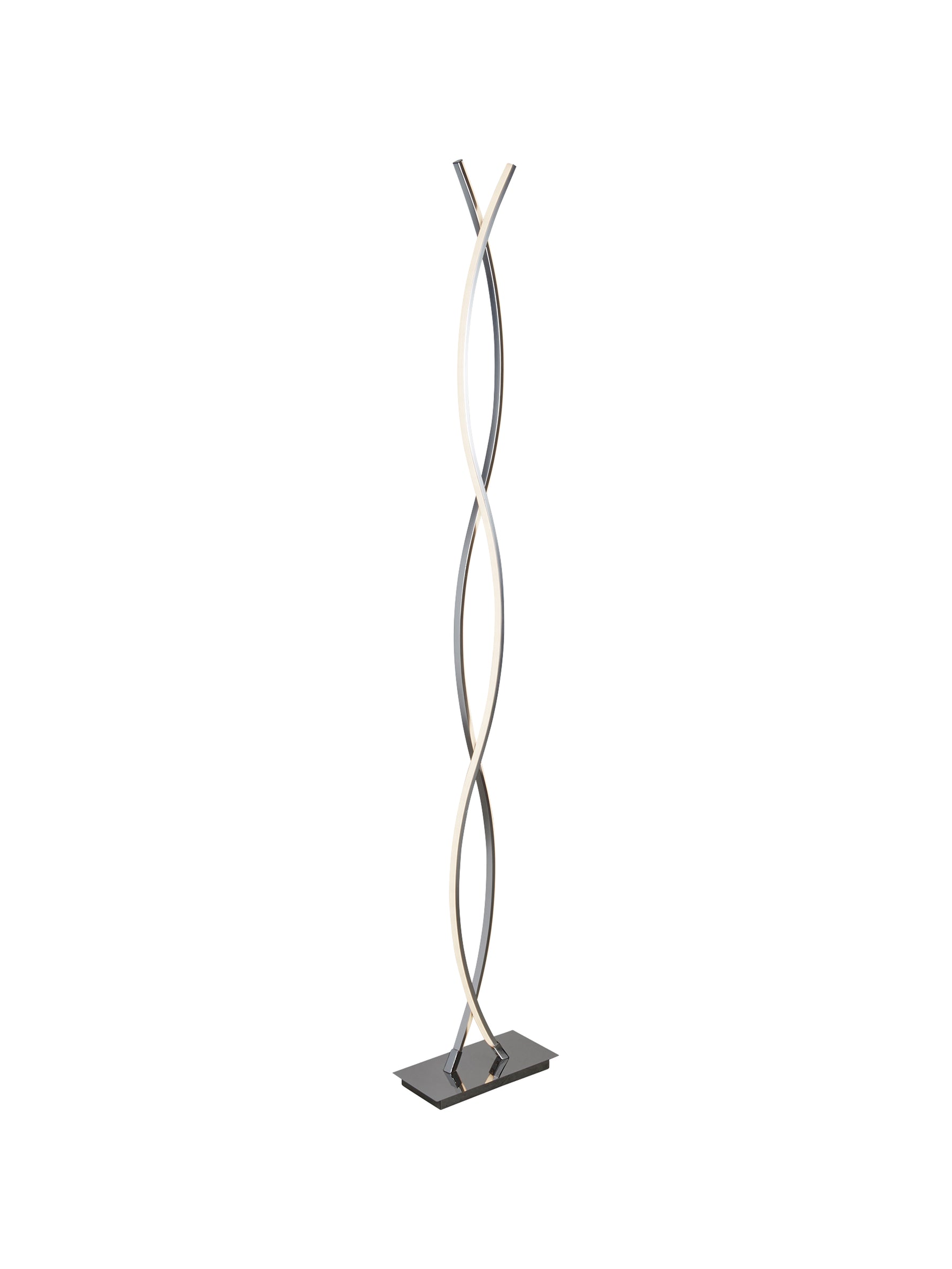 Platt LED Wave Floor Lamp - Chrome & Opal