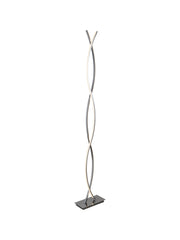 Platt LED Wave Floor Lamp - Chrome & Opal