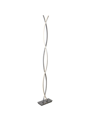 Platt LED Wave Floor Lamp - Chrome & Opal