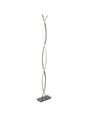 Platt LED Wave Floor Lamp - Chrome & Opal