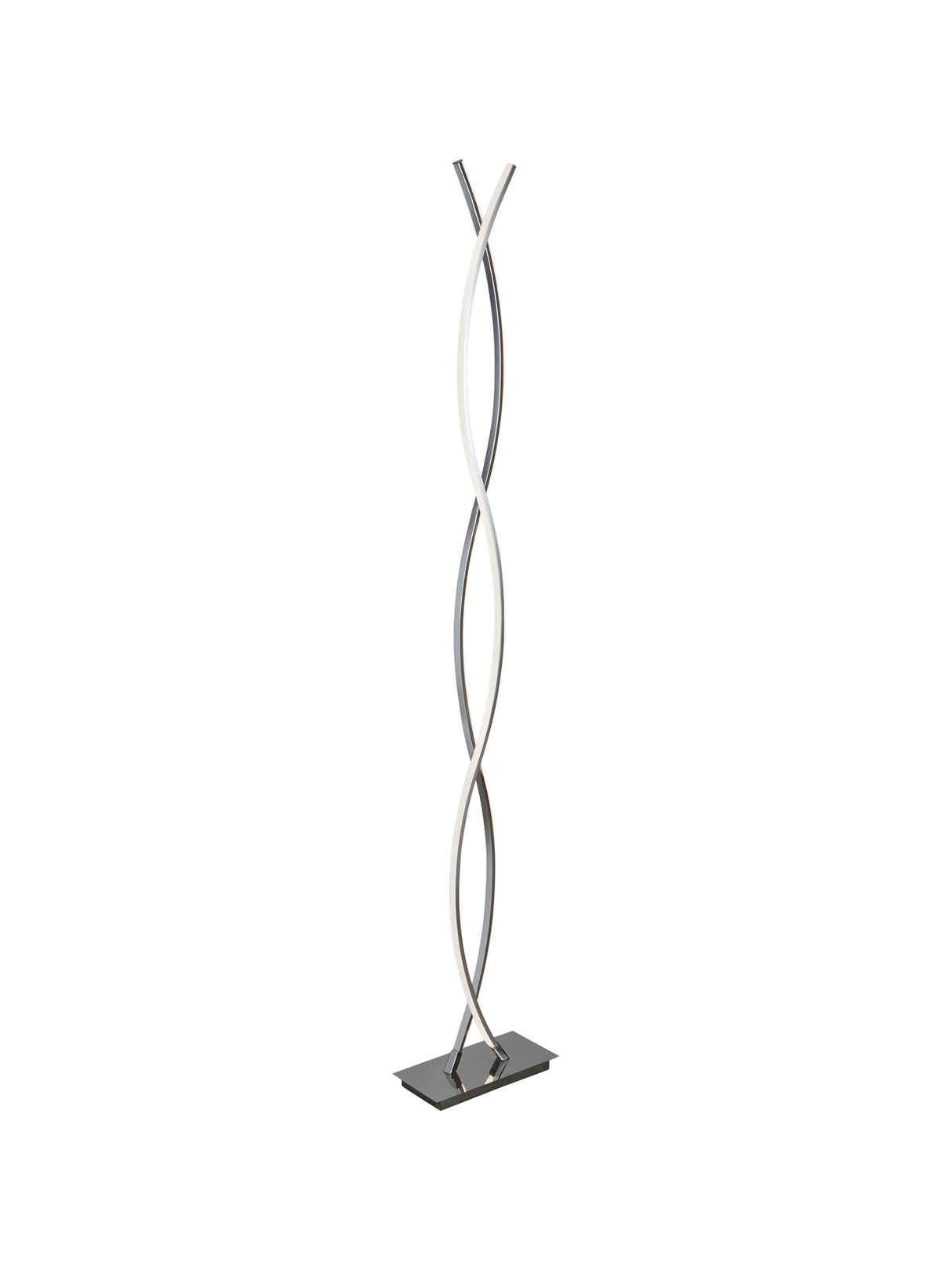 Searchlight Electric Platt LED Wave Floor Lamp - Chrome & Opal 5679CC
