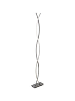 Searchlight Electric Platt LED Wave Floor Lamp - Chrome & Opal 5679CC