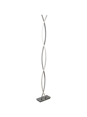 Searchlight Electric Platt LED Wave Floor Lamp - Chrome & Opal 5679CC