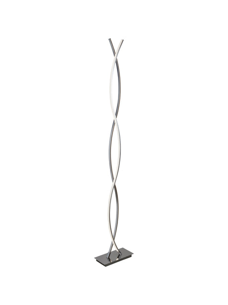 Searchlight Electric Platt LED Wave Floor Lamp - Chrome & Opal 5679CC
