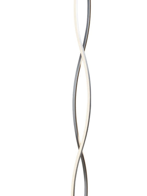 Searchlight Electric Platt LED Wave Floor Lamp - Chrome & Opal 5679CC