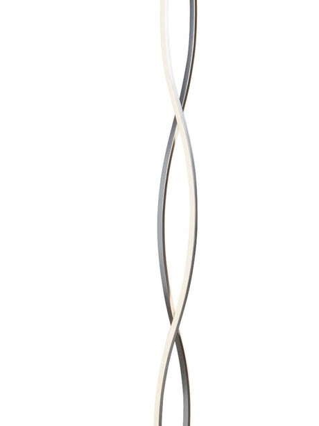 Searchlight Electric Platt LED Wave Floor Lamp - Chrome & Opal 5679CC