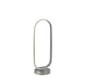 Liner Table Lamp - Chrome Metal & Brushed Aluminium