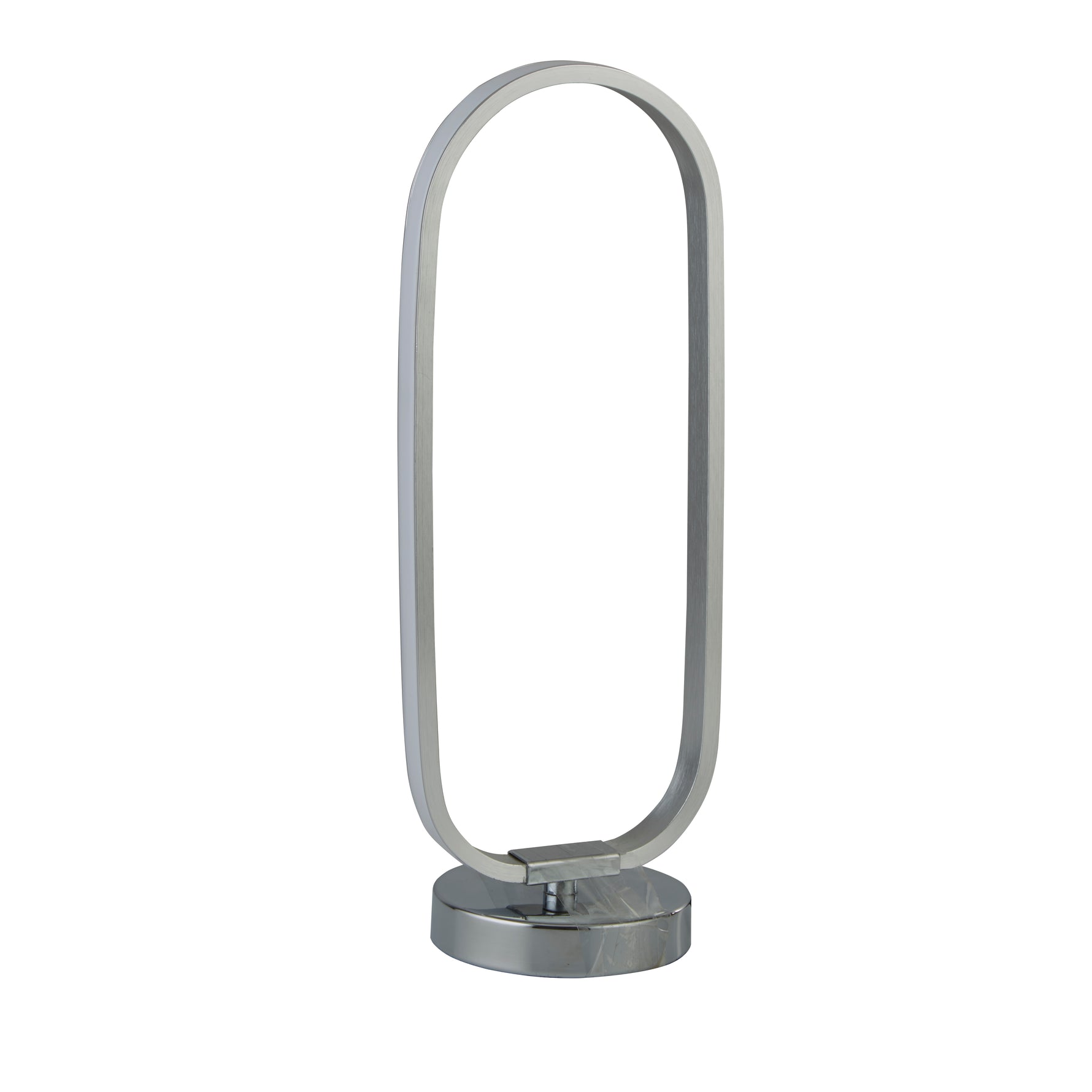 Searchlight Electric Liner Table Lamp - Chrome Metal & Brushed Aluminium 5711CC