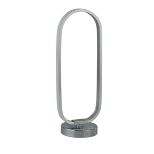 Searchlight Electric Liner Table Lamp - Chrome Metal & Brushed Aluminium 5711CC