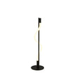 Serpent Table Lamp - Black Metal & Opal Tube