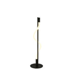 Serpent Table Lamp - Black Metal & Opal Tube