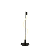 Serpent Table Lamp - Black Metal & Opal Tube