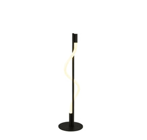 Serpent Table Lamp - Black Metal & Opal Tube