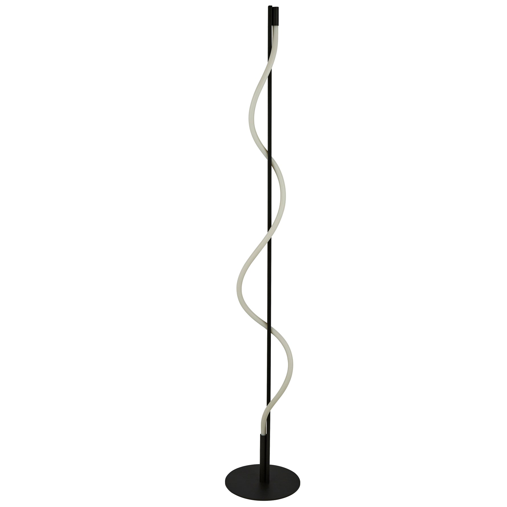 Searchlight Electric Serpent Table Lamp - Black Metal & Opal Tube 57212BK