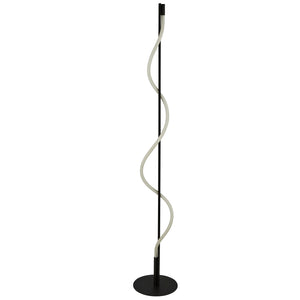 Searchlight Electric Serpent Table Lamp - Black Metal & Opal Tube 57212BK