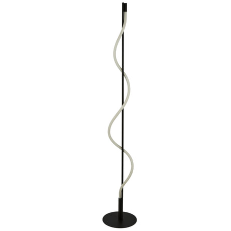 Searchlight Electric Serpent Table Lamp - Black Metal & Opal Tube 57212BK