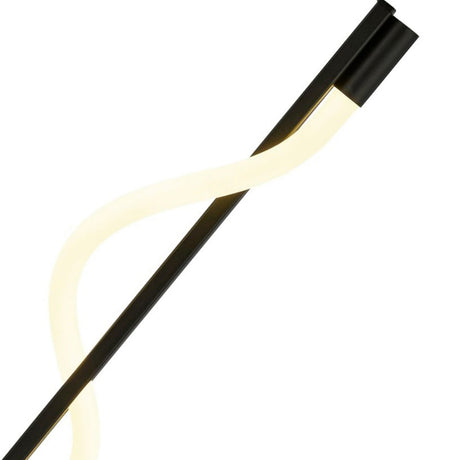 Searchlight Electric Serpent Table Lamp - Black Metal & Opal Tube 57212BK