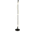 Serpent Floor Lamp - Black Metal & Opal Tube
