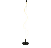 Serpent Floor Lamp - Black Metal & Opal Tube