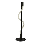 Searchlight Electric Serpent Floor Lamp - Black Metal & Opal Tube 57213BK