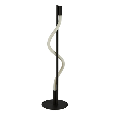 Searchlight Electric Serpent Floor Lamp - Black Metal & Opal Tube 57213BK