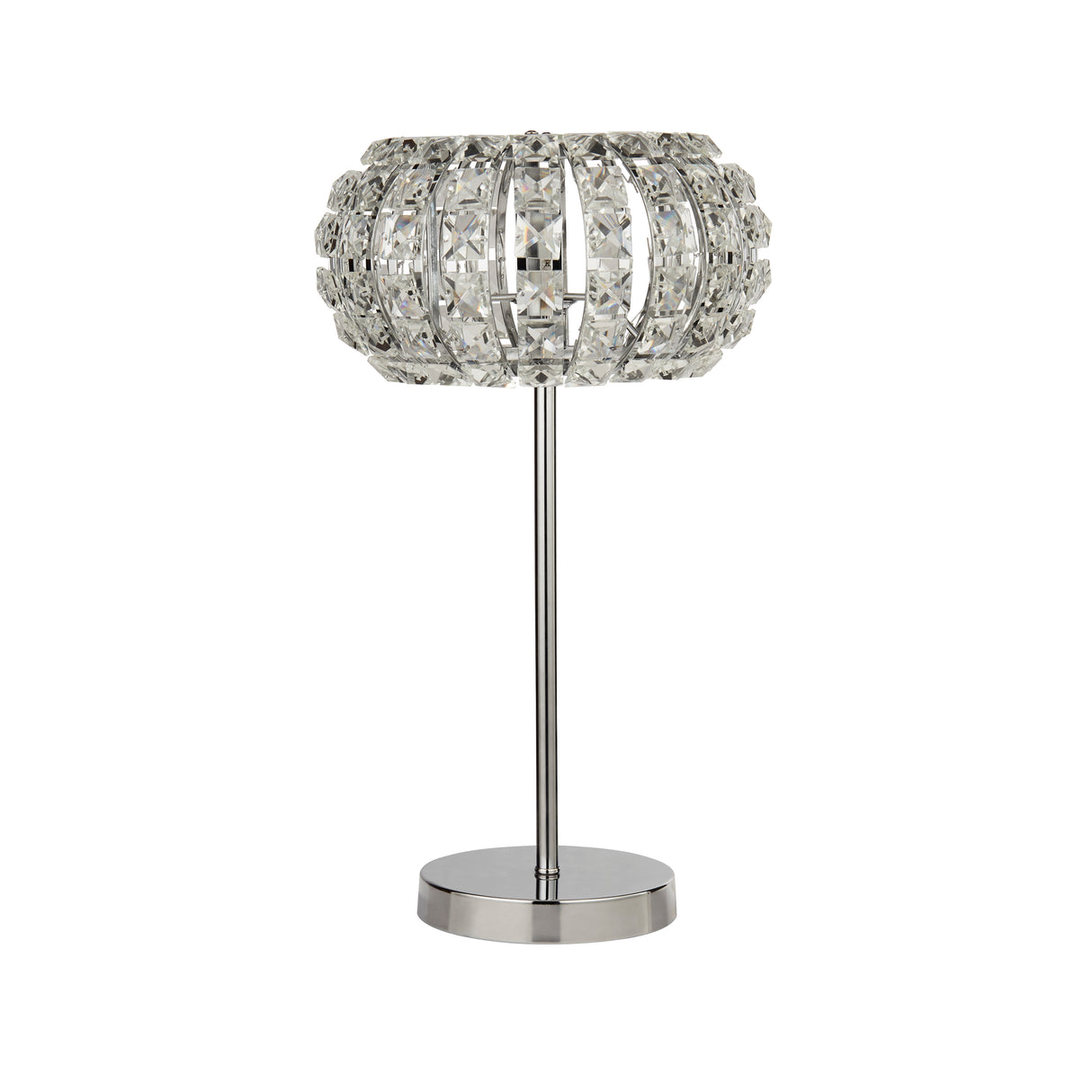 Searchlight Electric Marylin Table Lamp - Chrome, Crystal Glass & Sand Diffuser 5817CC