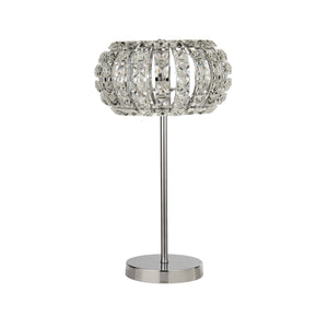 Searchlight Electric Marylin Table Lamp - Chrome, Crystal Glass & Sand Diffuser 5817CC