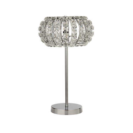 Searchlight Electric Marylin Table Lamp - Chrome, Crystal Glass & Sand Diffuser 5817CC