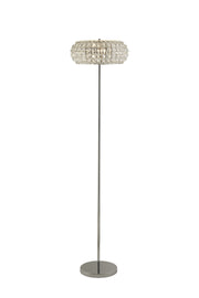 Marylin 3LT Floor Lamp - Chrome, Crystal Glass & Sand